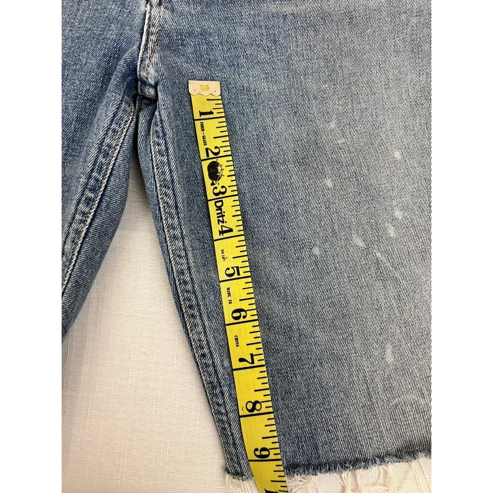 Citizens of Humanity Denim Shorts Womens 28 Blue Excellent Raw Hem Distressed